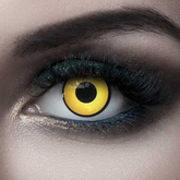 Lentes de contacto de color amarillo Manson para Halloween